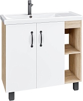 Grossman Тумба под раковину Флай 80 дуб сонома/белая